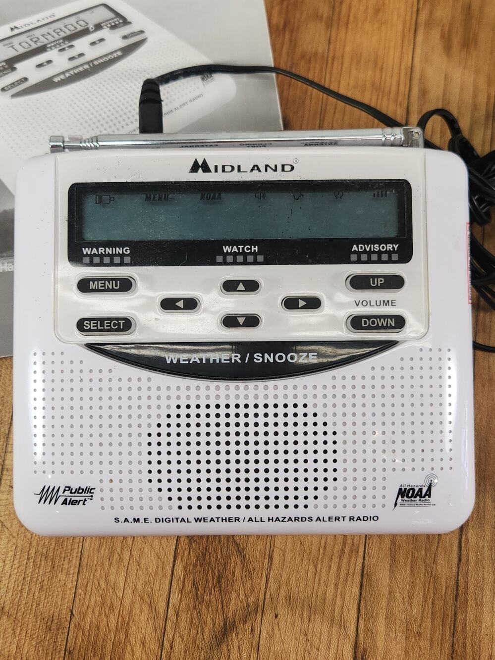 Midland WR120 NOAA S.A.M.E. Weather Emergency Alert Radio Adapter Manual